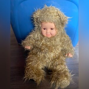 Anne Gettes Furry Brown Bear Costume Doll